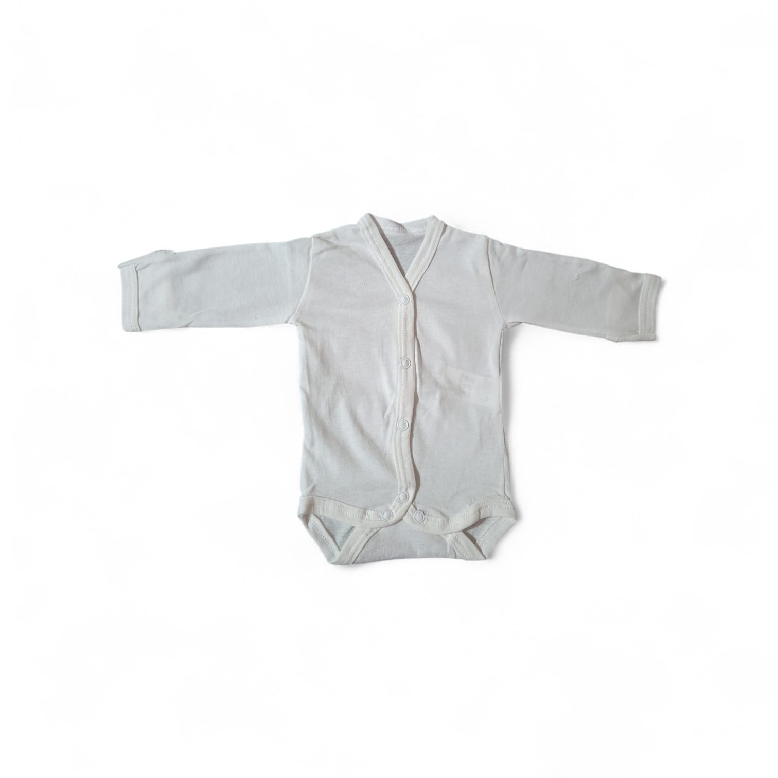 Body-uri copii - Body pentru nou-nascut, bumbac 100%, crem alb, 50 cm