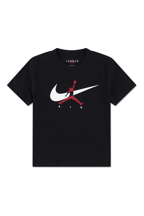 Nike, Tricou cu imprimeu grafic Jumpman Swoosh Intersection, Negru/Alb optic