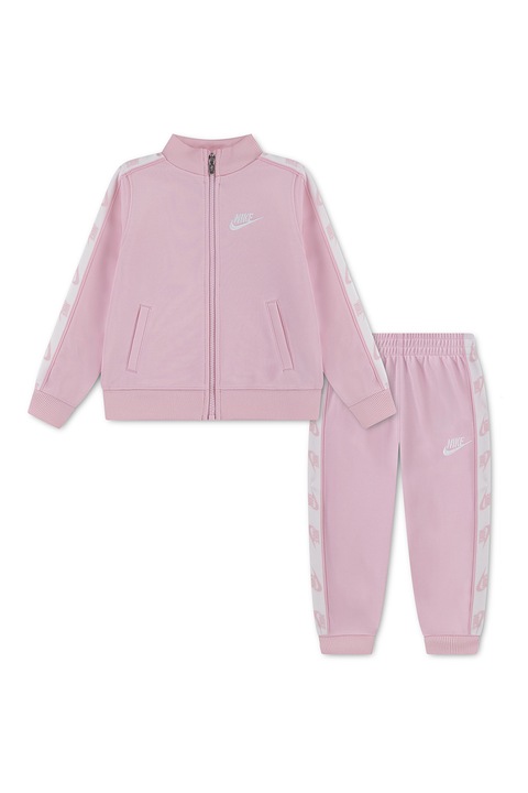 Nike, Szabadidőruha logós oldalcsíkokkal, Pasztellrózsaszín/Fehér