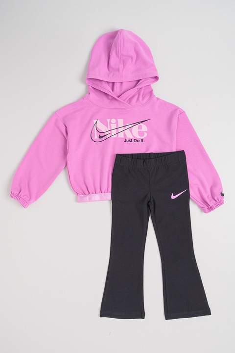 Nike, Trening cu logo Move with Nature, Negru/Roz deschis