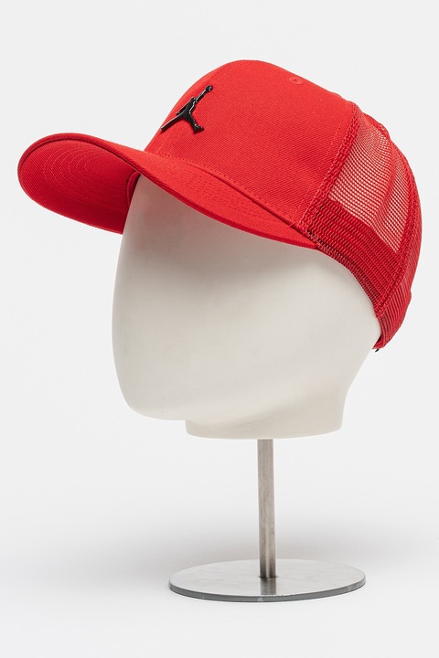 Nike, Sapca trucker cu logo, pentru baschet Jan Metal Jumpman, Rosu, Negru