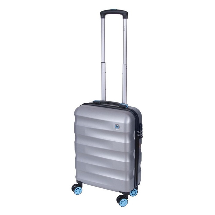 Troler Dielle 150, 50cm, 4 roti, argintiu, ABS