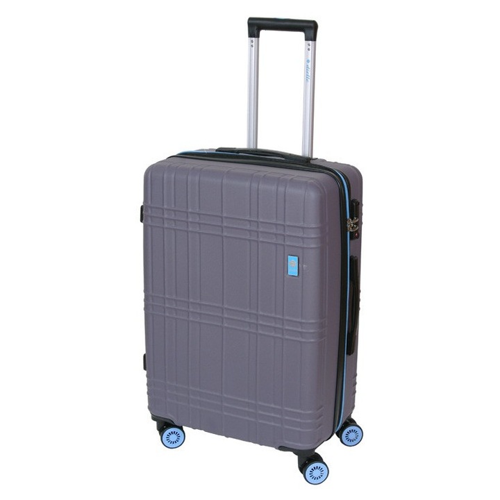 Troler Dielle 130, gri antracit, cu extensie, 4 roti, dimensiuni medii