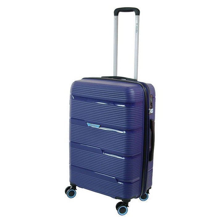 Troler Dielle 170, mediu, granat, 67cm, cu posibiliate de extindere, 4 roti