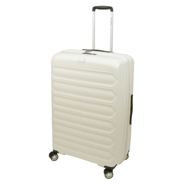 Troler Dielle 100, mare, alb, cu extensie, 4 roti, 70x100cm