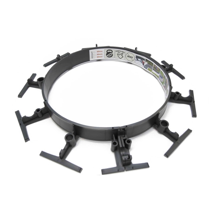 Bordura separatoare de gazon pentru alei si texturi 100 x 8 x 8 cm - set 12 buc