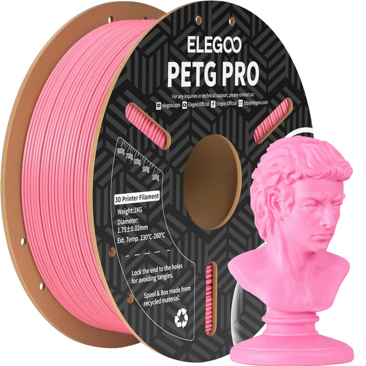 Филамент Elegoo PETG Pro, 1 кг, розов, за 3D принтер