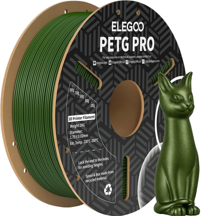 Филамент Elegoo PETG Pro, 1 кг, маслиненозелен, за 3D принтер