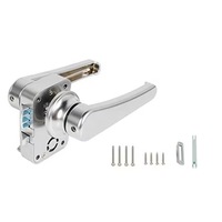 Set de incuietori pentru usi de rulota, Tioialz®, incuietoare pentru usa de baie, aliaj de zinc, argintiu