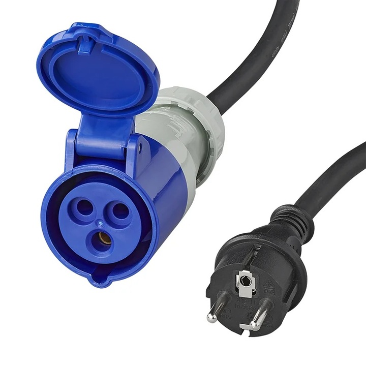Adaptor de la priza Schuko la stecher CEE (40 cm), 16A protectie IP44