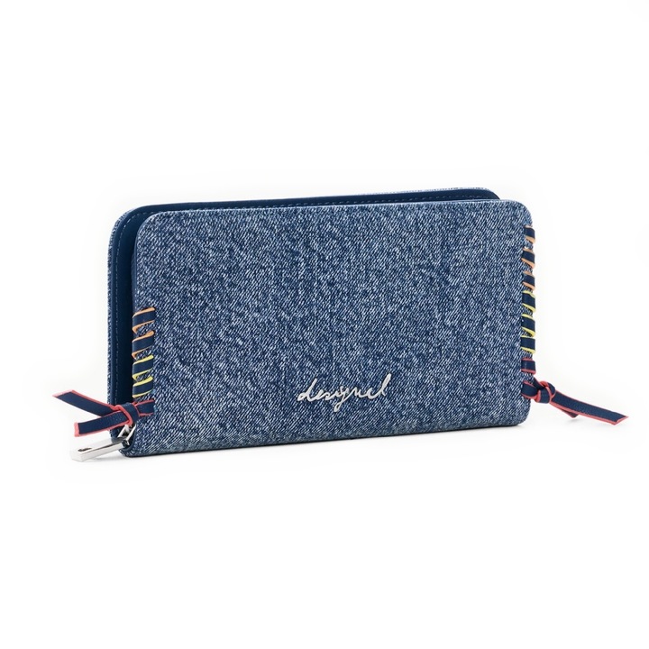 Дамско портмоне, Desigual, Denim Fiona, Синьо
