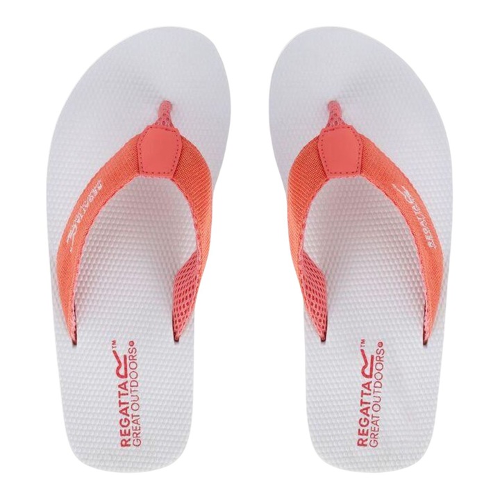 Slapi dama Regatta Catarina, roz/alb, spuma EVA