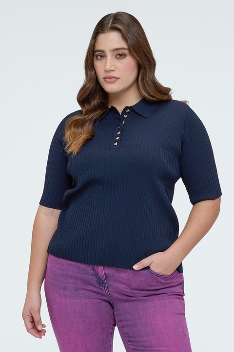 Fiorella Rubino, Tricou polo cu striatii, Bleumarin