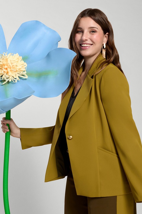 Fiorella Rubino, Sacou cu mansete cu slit, Verde masliniu