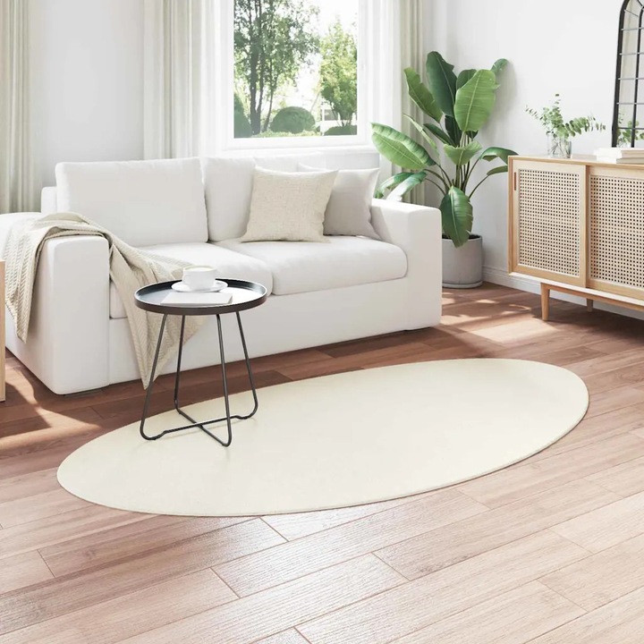 vidaXL Területszőnyegek HUARTE Krém 80 x 150 cm Poliészter 4103670