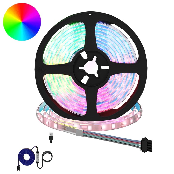 Banda LED 2 pcs Negru si transparent 210 x 0 vidaXL, 8 x 0, 3 cm