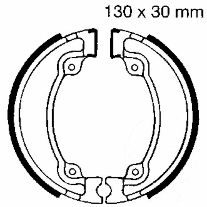 EBC спирачни челюсти с пружини, 130x30mm, без канали, за мотоциклети Honda