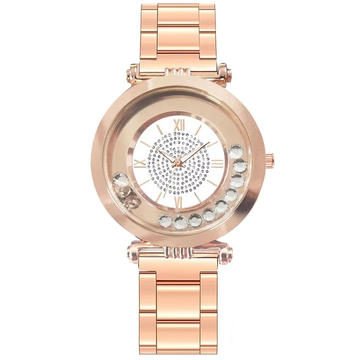 Női karóra IZMAEL DE-33555, arany/fehér, Quartz szerkezet, 19cm x 3,5cm