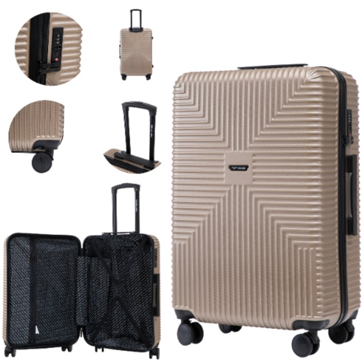 Valiza Premium Jackdaw 28 Inch Eco Din Policarbonat Reciclat, Valiza Mare Rezistenta Cu Roti Duble 360°, Securizare Tsa, Bagaj De Cala Usor Si Durabil Ideal Pentru Calatorii Frecvente