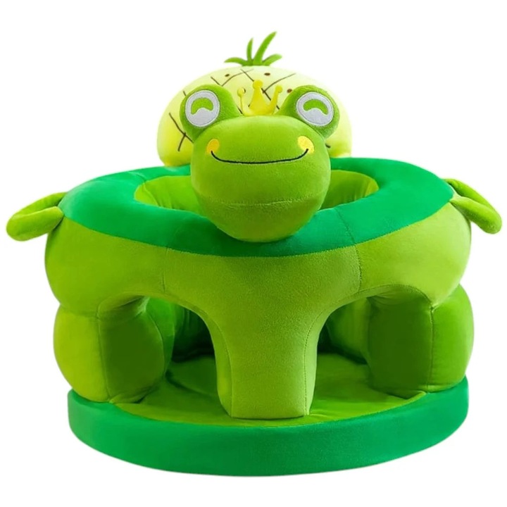 Бебешки фотьойл с облегалка и поставка за крачета - Зелена жабка Happy Day