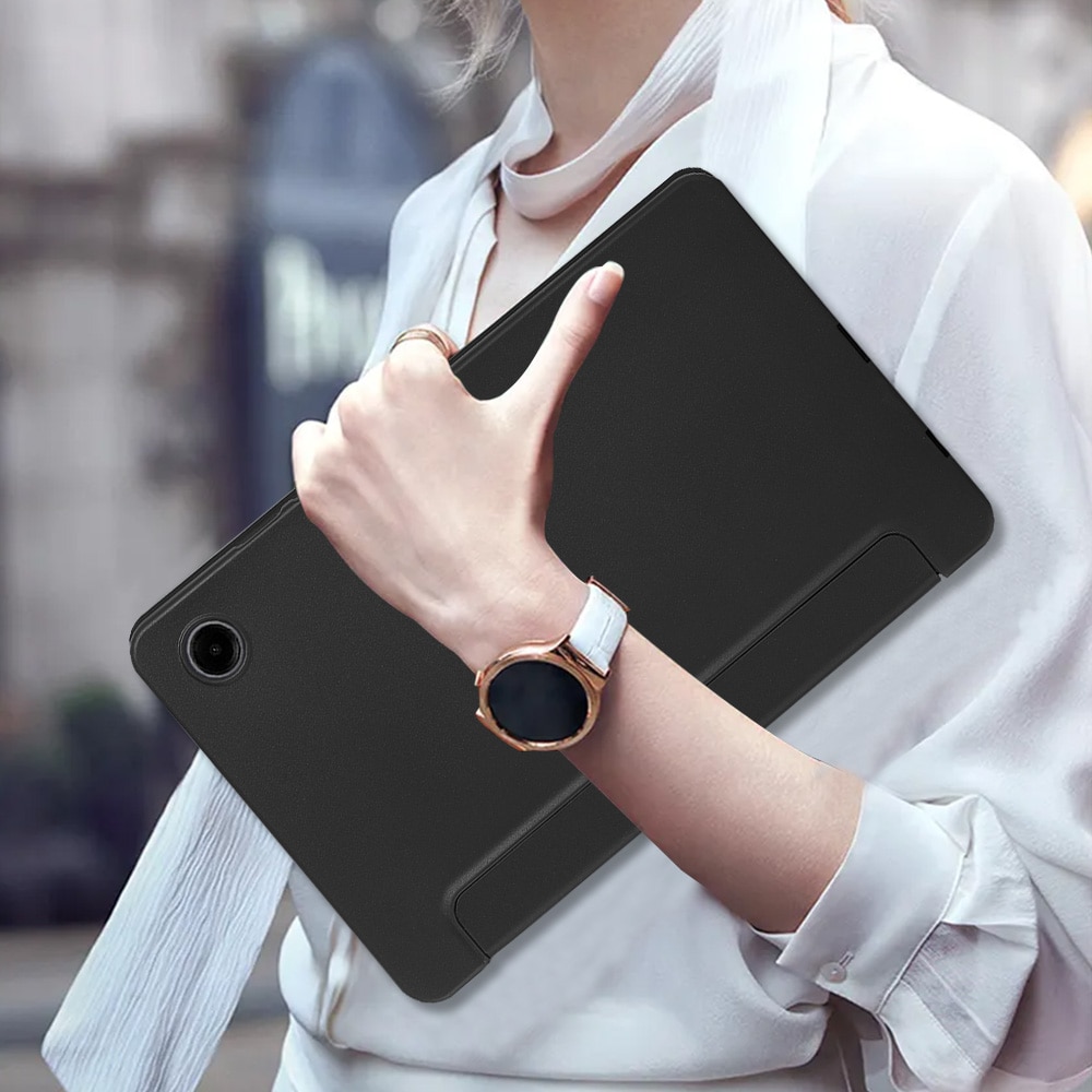 Husa Ultra Slim pentru tableta Lenovo Tab One/K9 8.7" (2025), Silicon TPU, Smart Cover - Negru