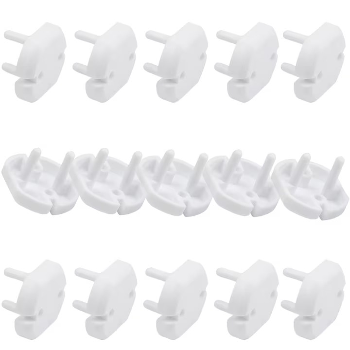 Комплект 15 Протектора за Контакти MONDESA® – EU Стандарт, Максимална Безопасност за Деца, Дискретен Дизайн, Лесни за Монтаж и Демонтаж, Устойчив ABS Материал, Бял, Практична и Надеждна Защита за Вашия Дом