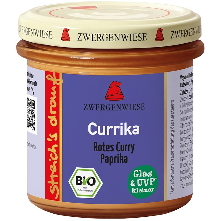 Pasta tartinabila cu ardei si curry, fara gluten bio, 135g