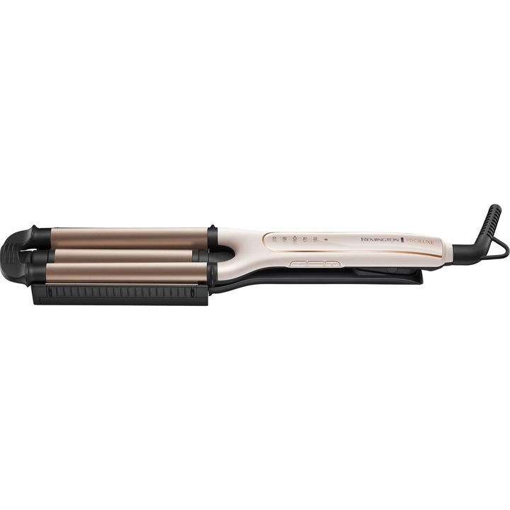 Ondulator Remington PROluxe 4 în 1, tehnologie OPTIheat, ceramică, negru