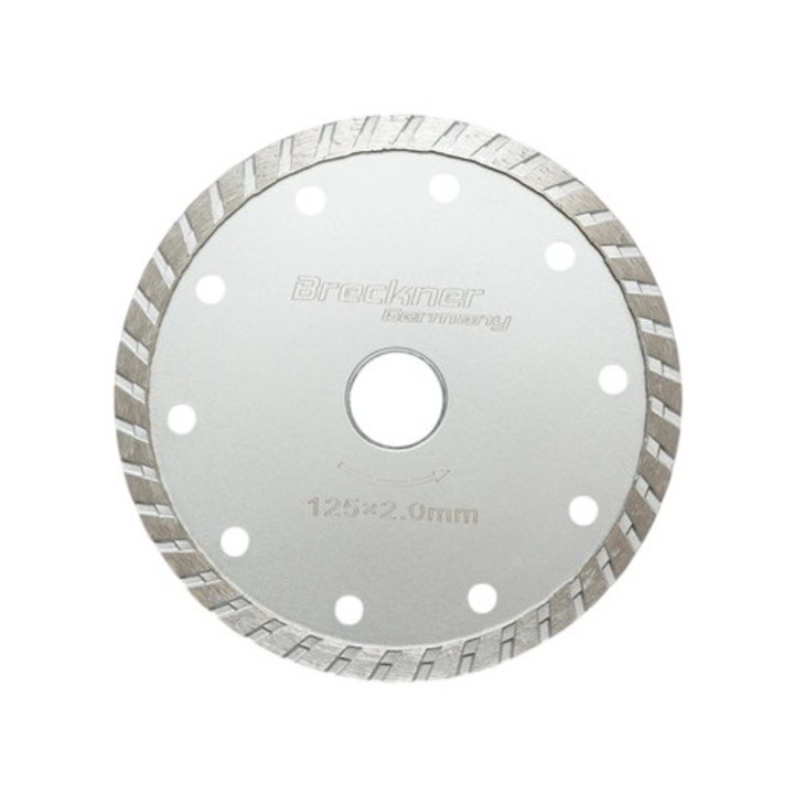 Диамантен диск турбо синтерован 125x2x22.23mm, мокро/сухо рязане за камък, плочки, керамика, мрамор Breckner Germany