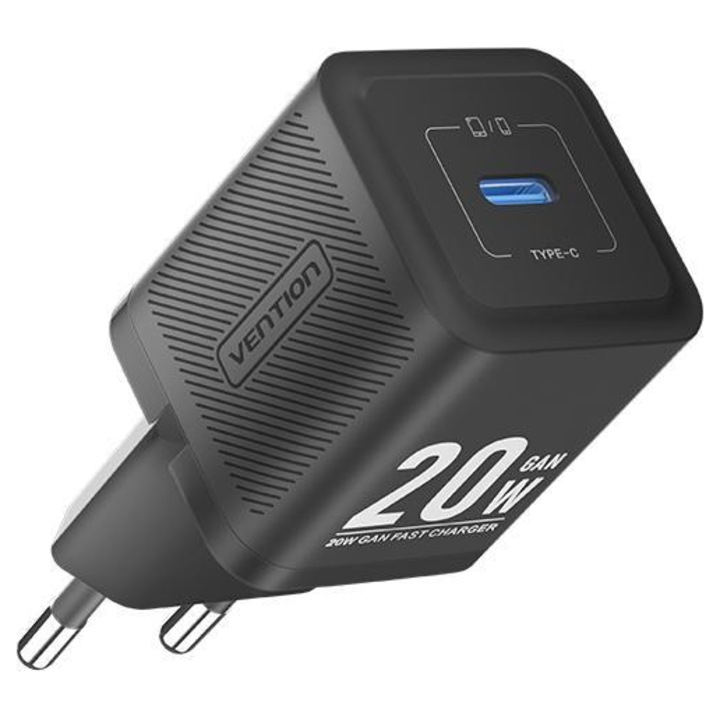 Prémium töltő PD 20W gyorstöltés USB-C QC 3.0 kompatibilis Apple, fekete