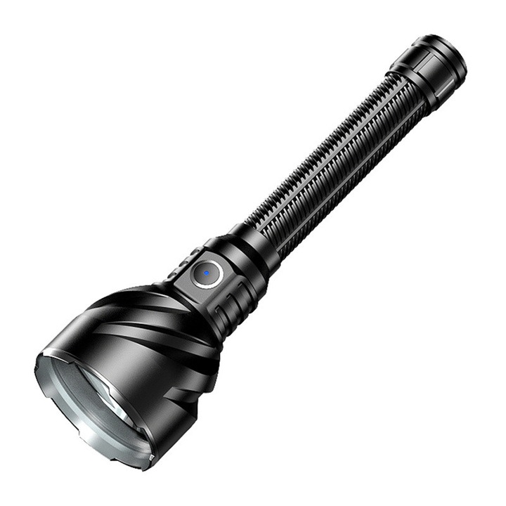 Фенер Lanterna Superfire TF02, 3300 lm, LED, 40W, Автономност 5ч, USB-C зареждане, IP55, Черен