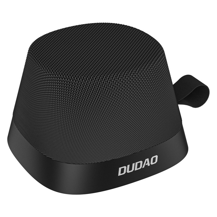 Dudao Y20 hordozható vezeték nélküli hangszóró, Bluetooth 5.3, 500 mAh, 6 óra üzemidő, USB-C, Fekete