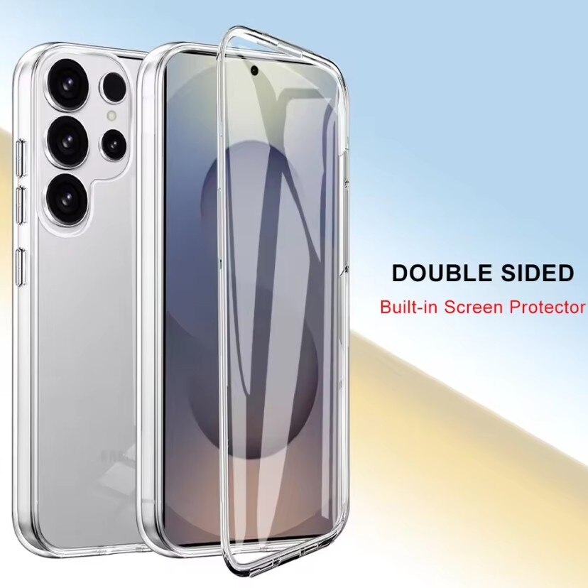 Husa Full body 360 grade, Transparenta pentru Samsung S26 Ultra, Fata + Spate, Silicon si Policarbonat