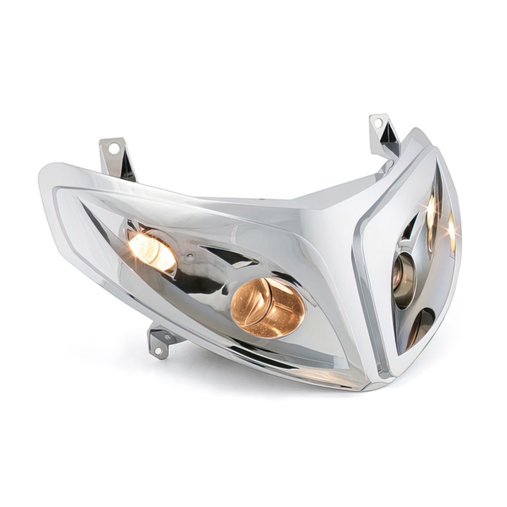 Krómozott első fényszórók 4 halogén izzóval, Standard Parts, 12V, 20W