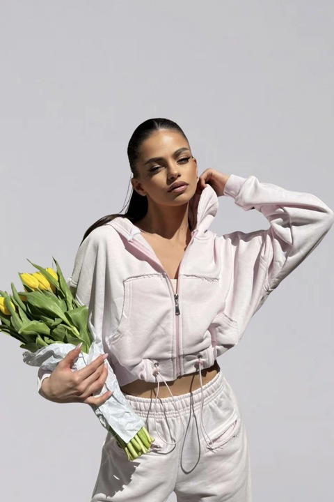 KARMA - Set de damă cu pietre Inspired, Roz lucios