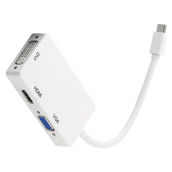 MiniDisplayPort - HDMI/DVI/VGA adapter, Alien, fehér
