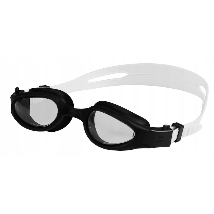 Ochelari de inot CRIVIT L-XL, negru-alb, cu protectie UVA/UVB, etui inclus