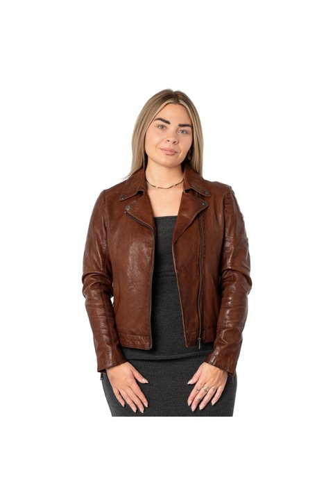 Дамско кожено яке Mauritius Коняк MWFarah XXL