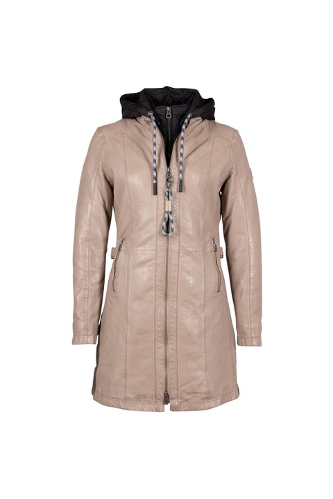 Mauritius Női Hosszú Bőr Dzseki Bézs GWMargo L