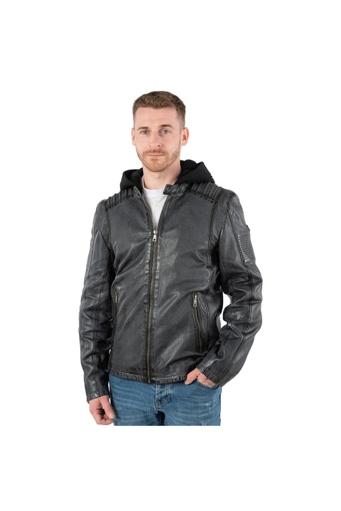 Мъжко кожено яке Mauritius Anthracite MMHiran XXL