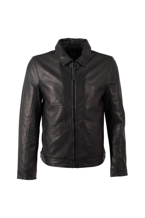 Geaca de Piele Barbati Mauritius Silver Neagra MSMTammio 4XL