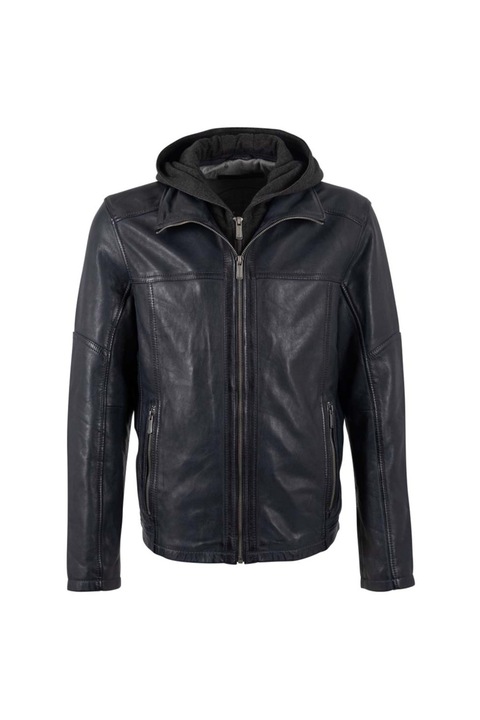 Мъжко кожено яке Deercraft Тъмносиньо DMDorsey, Тъмносин, 56