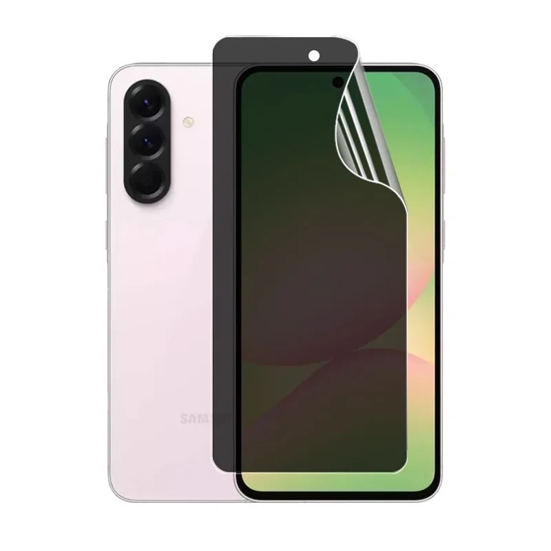 Folie de protectie din silicon Privacy compatibila cu Samsung Galaxy A56, Hydrogel TPU, Perfect fit, acopera tot ecranul, ISAG