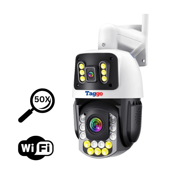 Kamera megfigyelés, WIFI kapcsolat 8MP, 4K 50X optikai ZOOM, színes éjszakai látás