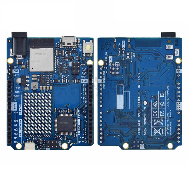 Placa dezvoltare Arduino Uno, R4 WiFi, 68.85x53.34mm