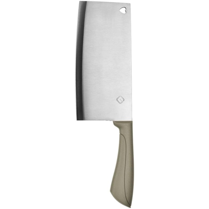 Set 2 x Cutit Satar Bucatarie din Otel Inoxidabil, Maner Plastic, 31 cm, Grunberg