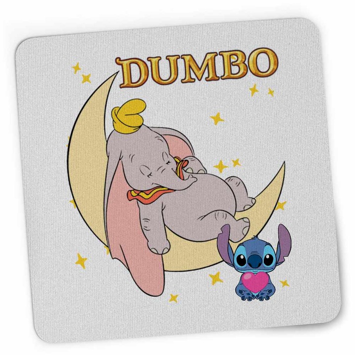 Mousepad Dumbo Luna Somn Usor Elefant Circ, 21x19cm