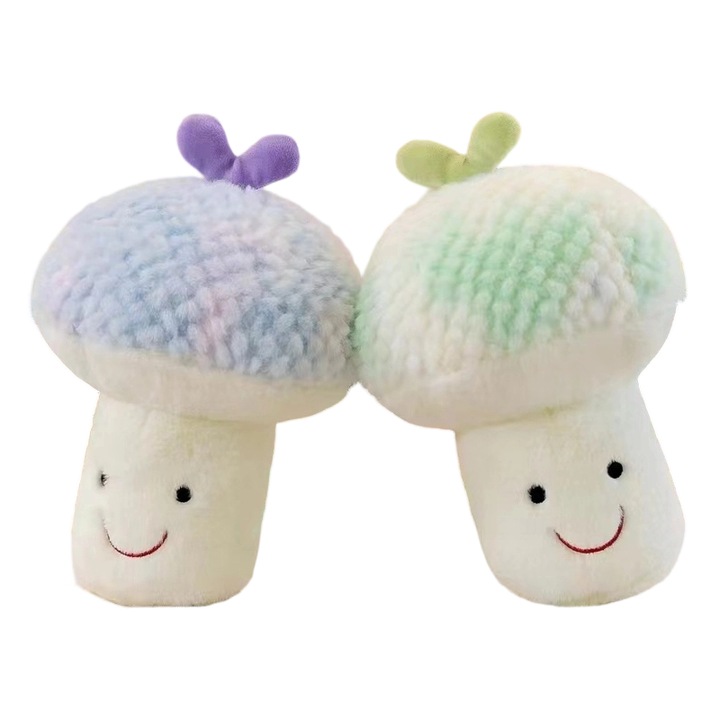 Jucării de plus, set 2 jucării, forma de ciuperci, 36 cm, multicolor