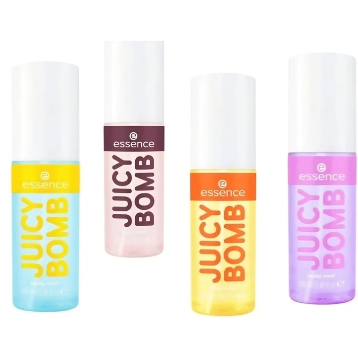 Комплект от 4 парфюмни води Essence Juicy Bomb, сладък аромат, 400 мл
