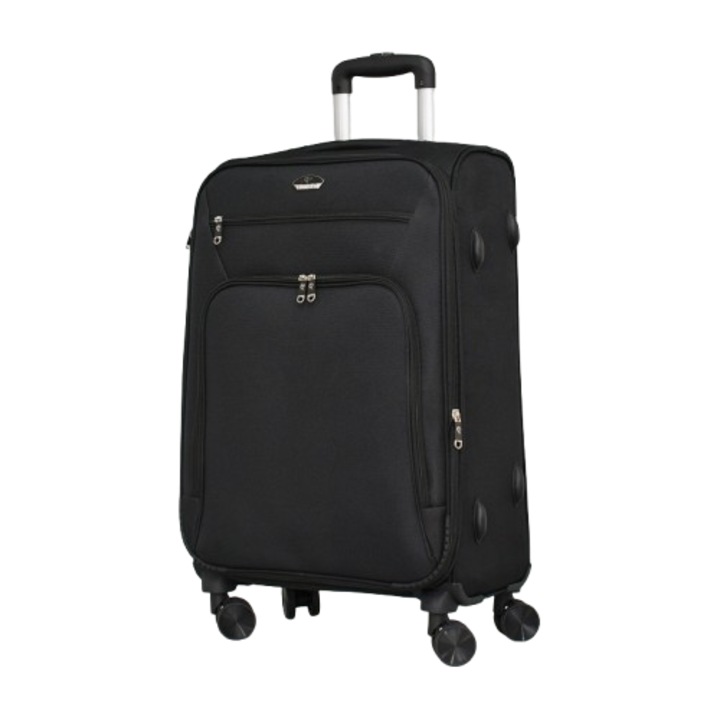 Troler PERFECT++LINE cu extensie 899-124, Textil, 67/27/45 cm, Negru